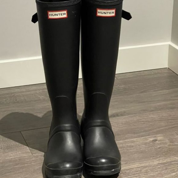 HUNTER size 6 - Women's Tour Foldable Tall Rain Boots - Picture 3 of 4